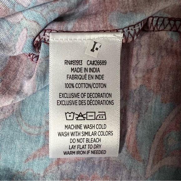 NWT Robert Graham Lazo T-Shirt XL | abstract floral graphic AOP tee shirt - Picture 7 of 7